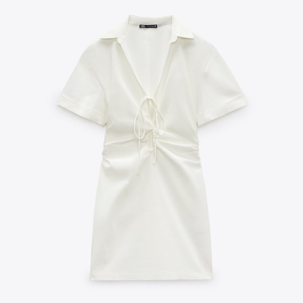 Zara White Stretch Mini Dress